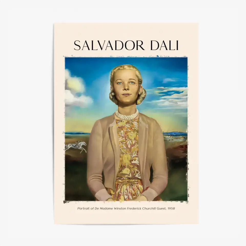 Salvador Dali Portrait Of De Madame Winston Frederick Churchill Guest