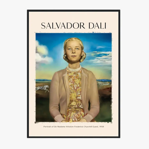 Salvador Dali Portrait Of De Madame Winston Frederick Churchill Guest