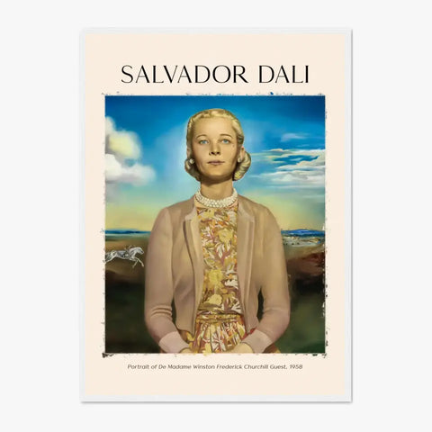 Salvador Dali Portrait Of De Madame Winston Frederick Churchill Guest