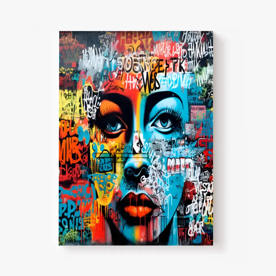 Affiche Et Tableau Street Art Visage Femme Graffiti