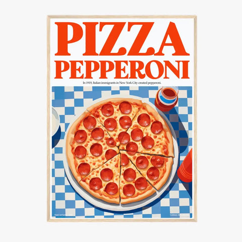 Affiche Et Tableau Cuisine Pizza Pepperoni