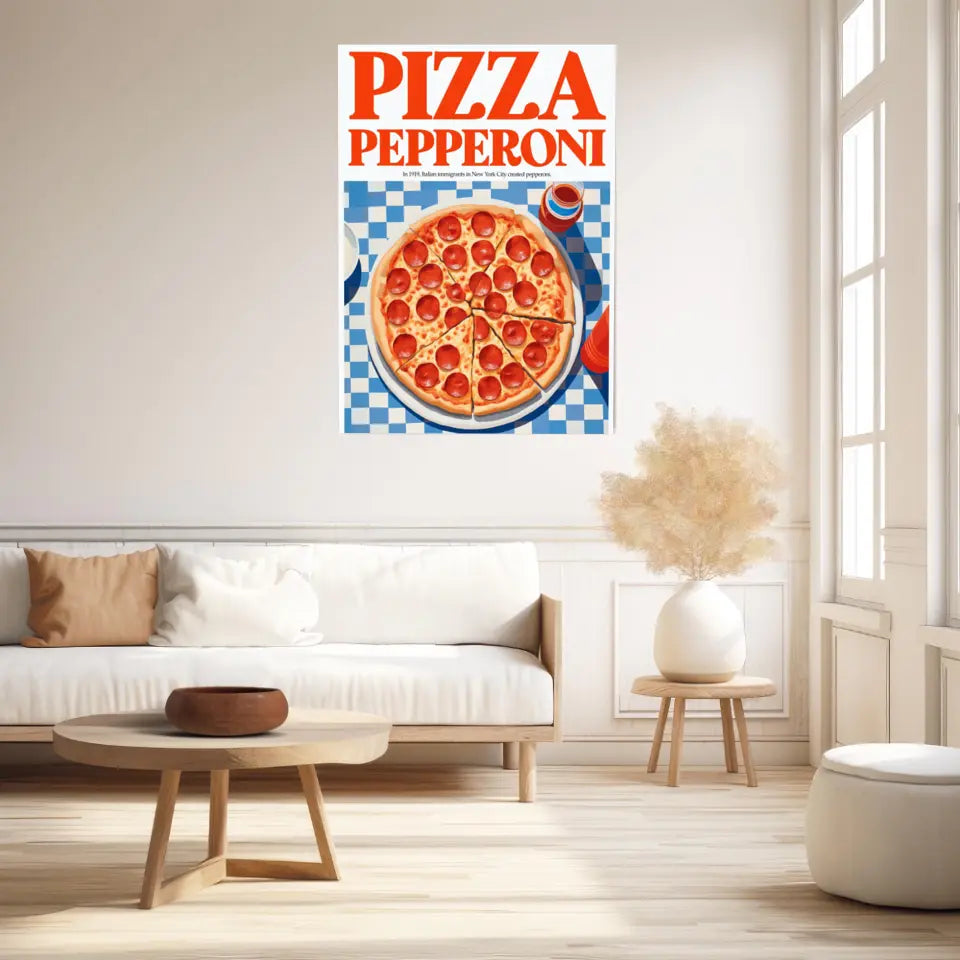 Affiche Et Tableau Cuisine Pizza Pepperoni