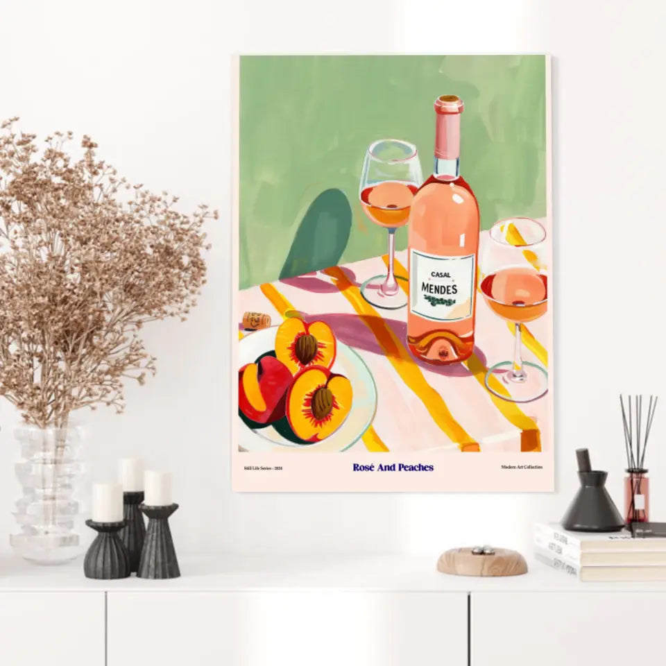 Affiche Et Tableau Cuisine Rosé And Peaches