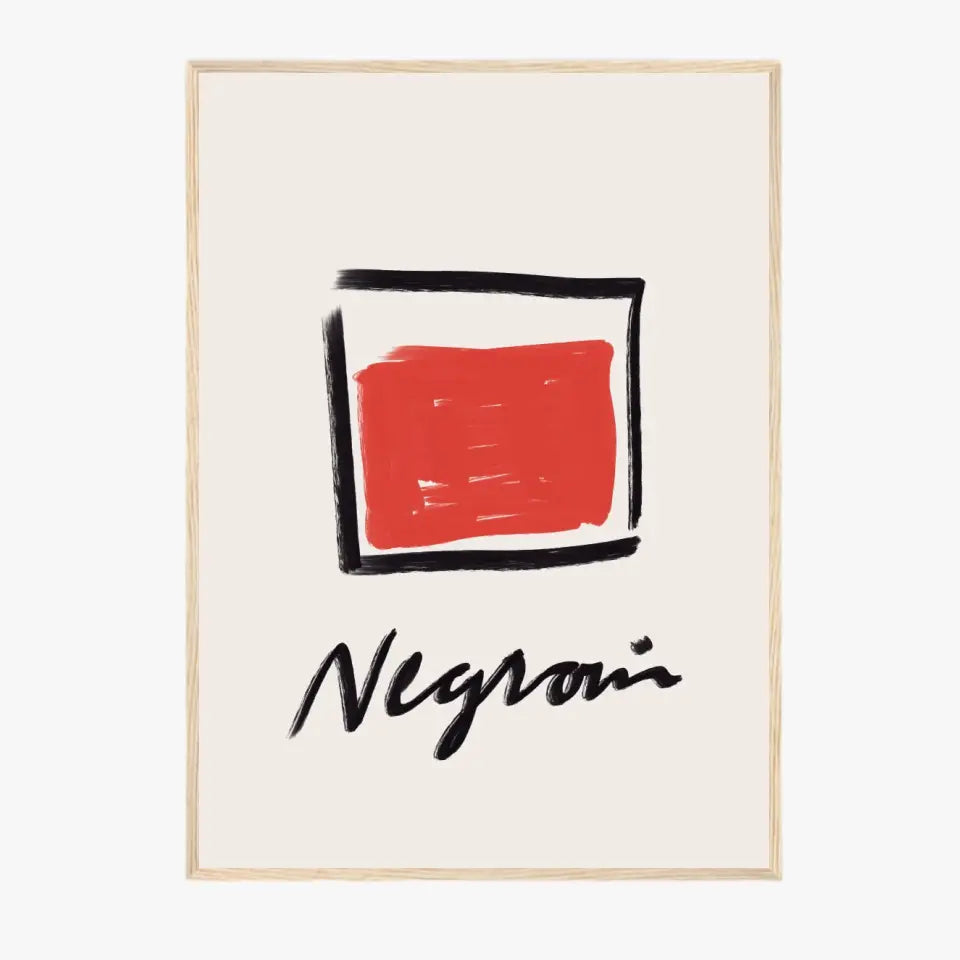 Affiche Et Tableau Minimaliste Cocktail Negroni