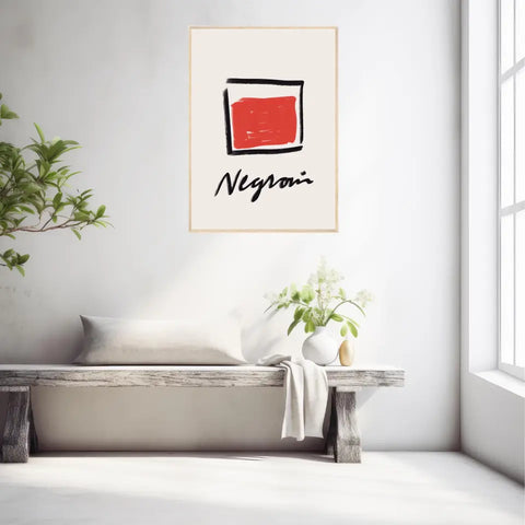 Affiche Et Tableau Minimaliste Cocktail Negroni