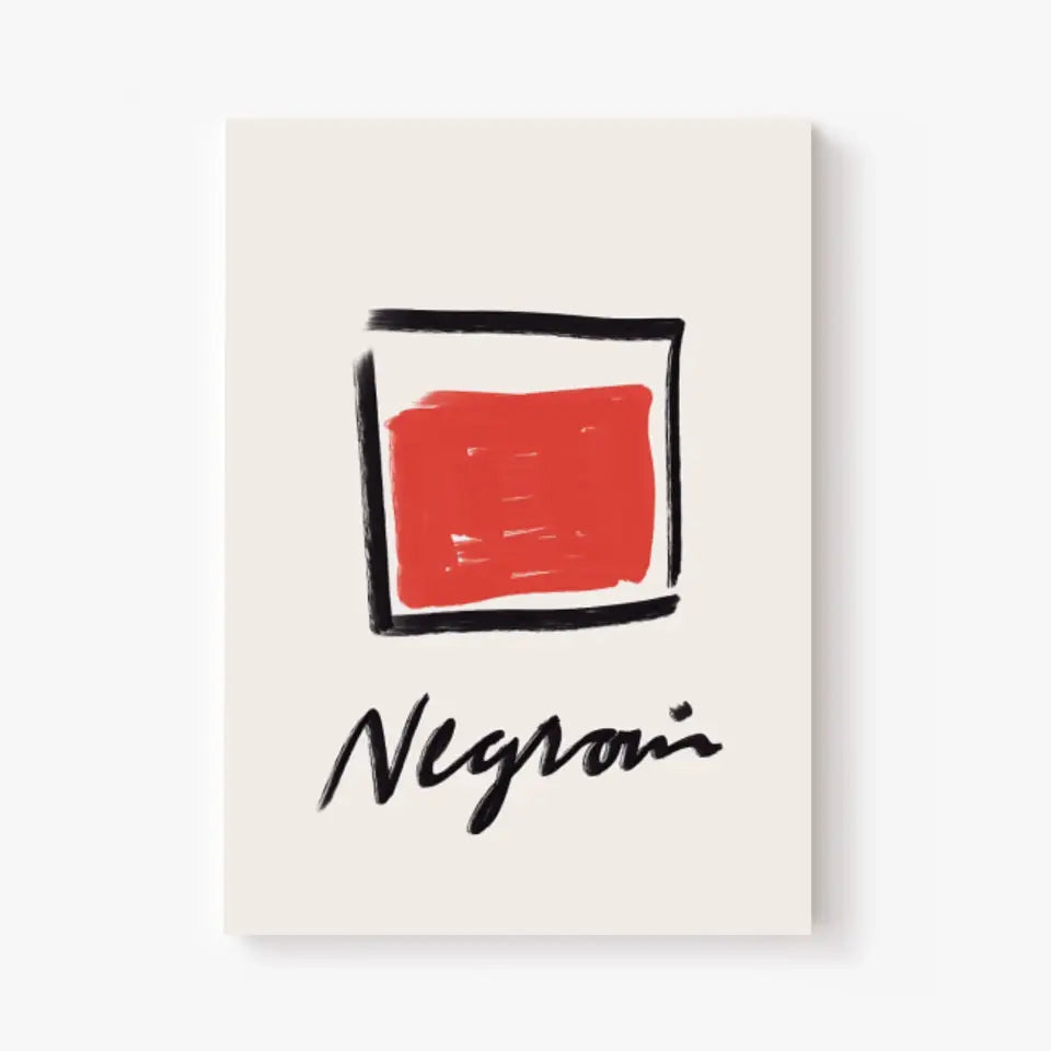 Affiche Et Tableau Minimaliste Cocktail Negroni