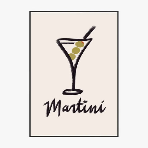 Affiche Et Tableau Minimaliste Apéritif Martini