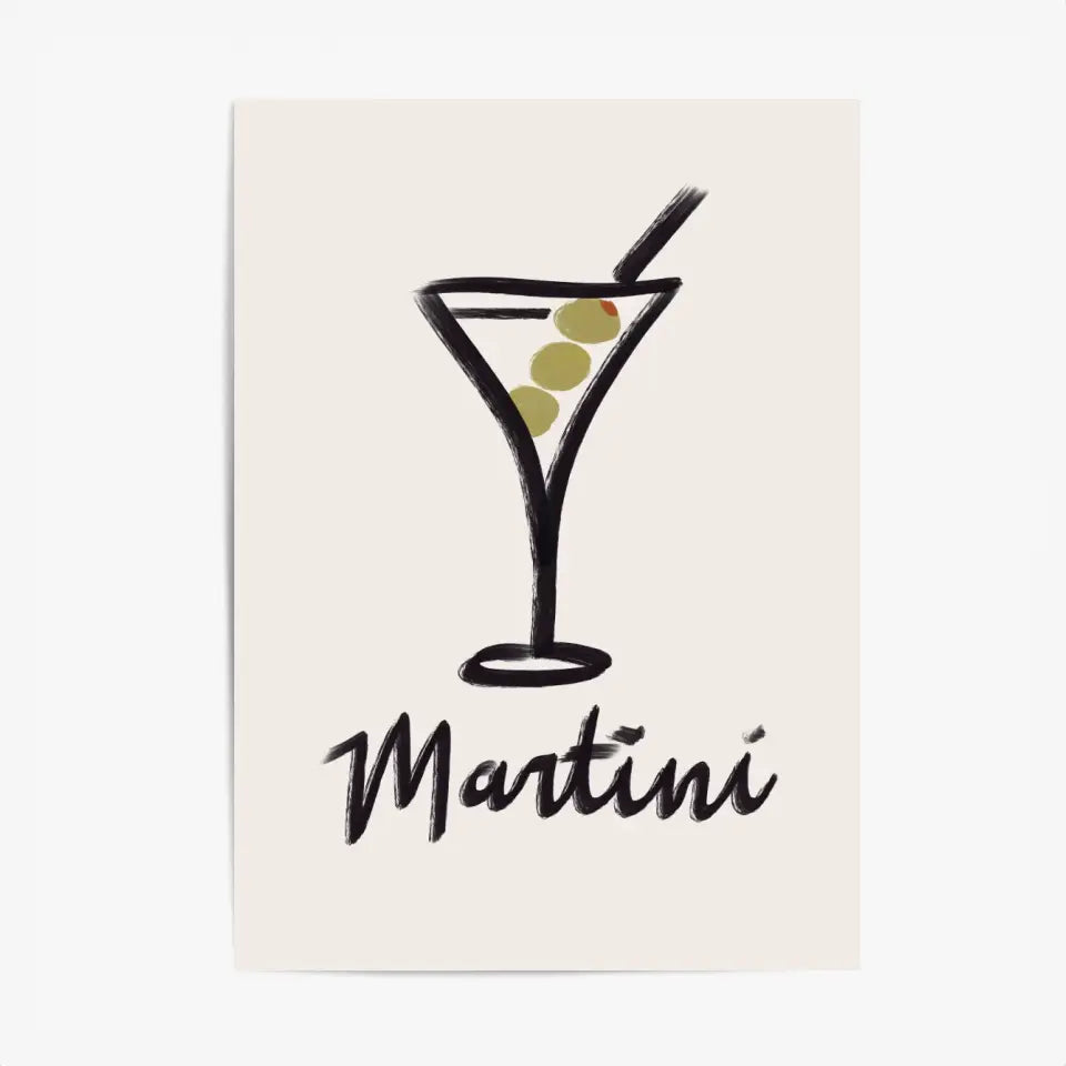 Affiche Et Tableau Minimaliste Apéritif Martini