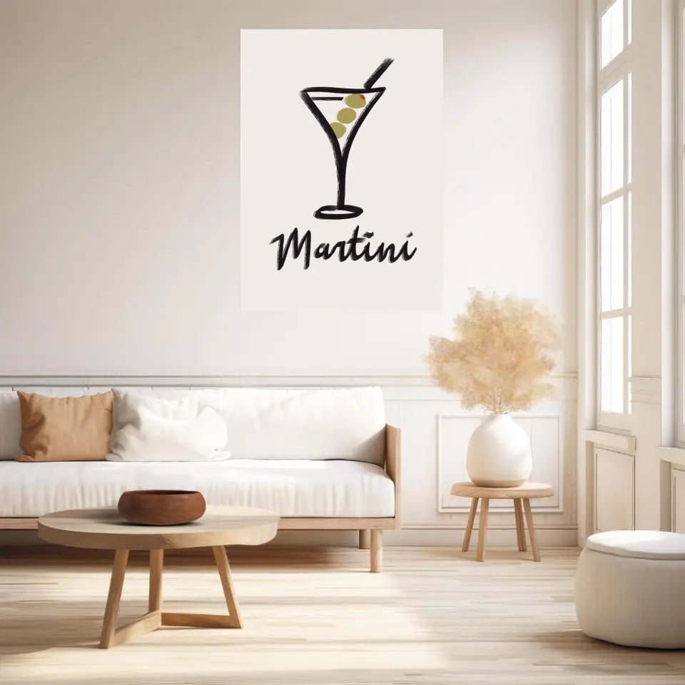 Affiche Et Tableau Minimaliste Apéritif Martini