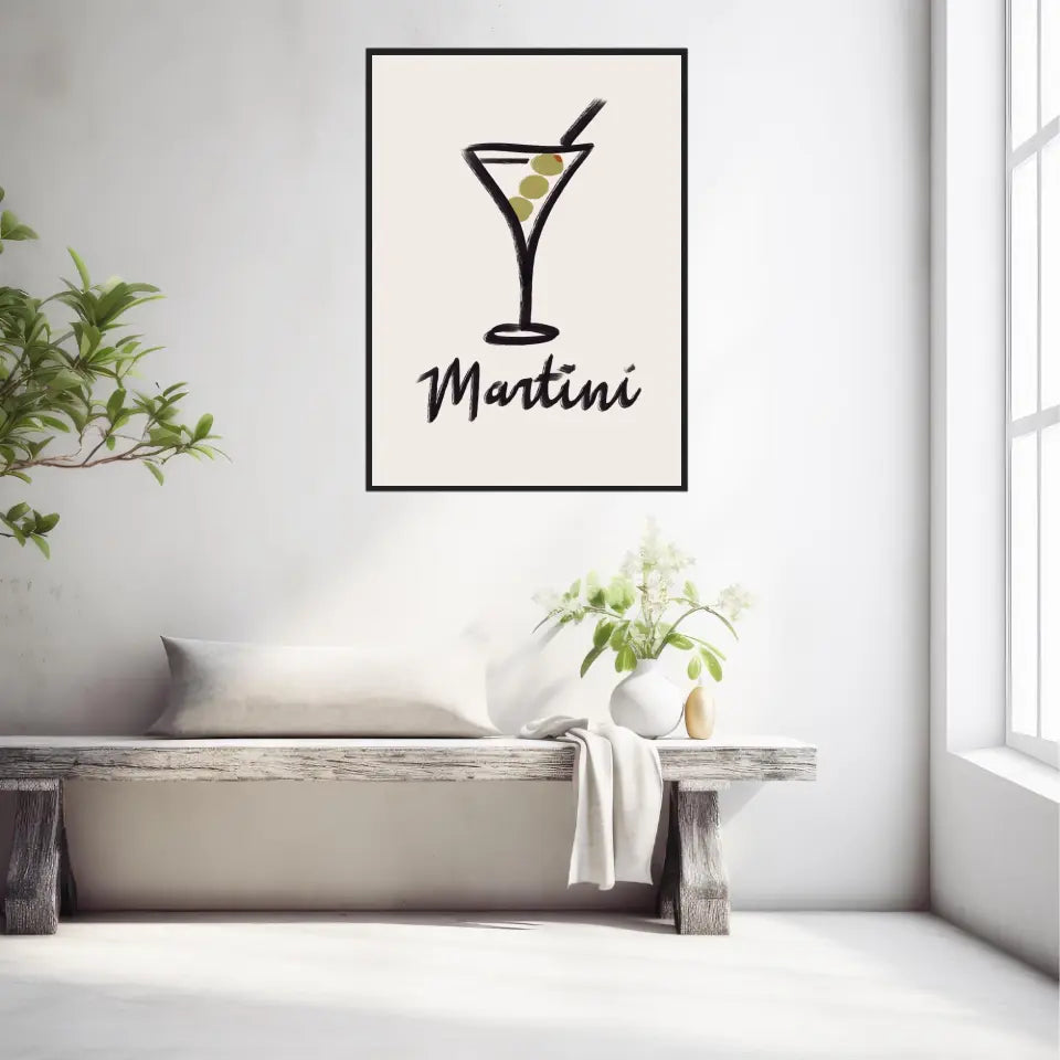 Affiche Et Tableau Minimaliste Apéritif Martini