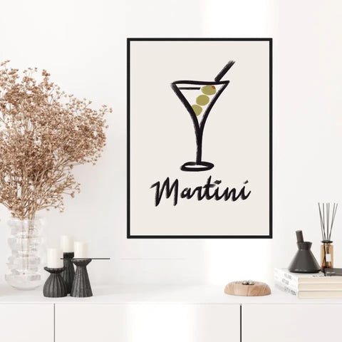 Affiche Et Tableau Minimaliste Apéritif Martini