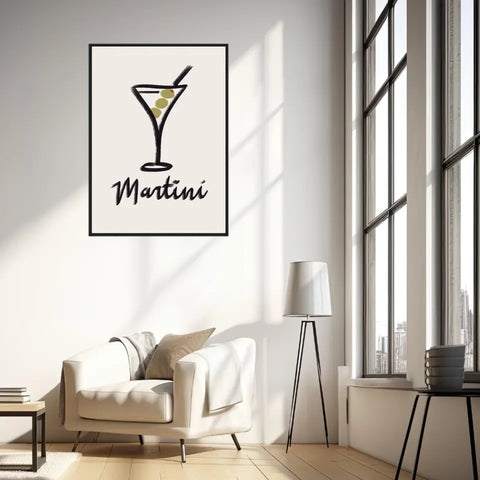 Affiche Et Tableau Minimaliste Apéritif Martini