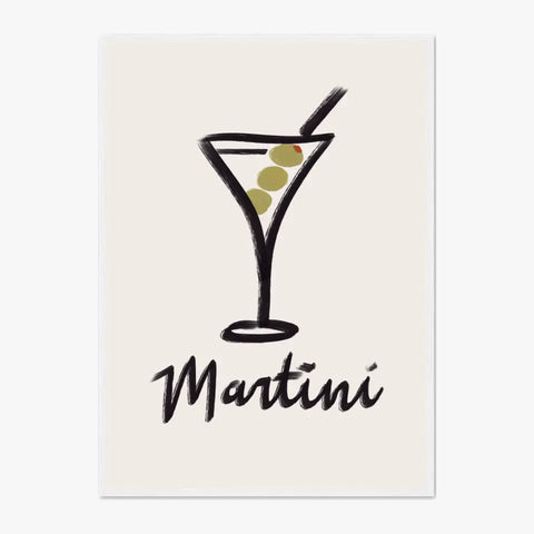 Affiche Et Tableau Minimaliste Apéritif Martini