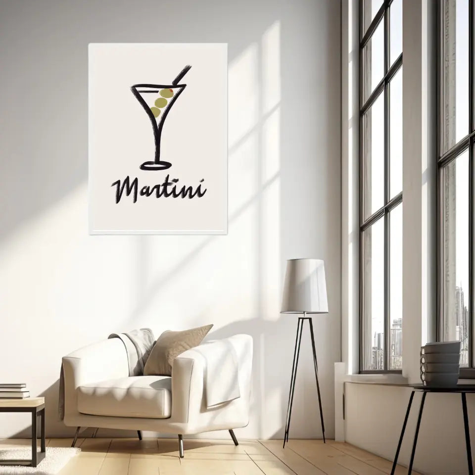 Affiche Et Tableau Minimaliste Apéritif Martini