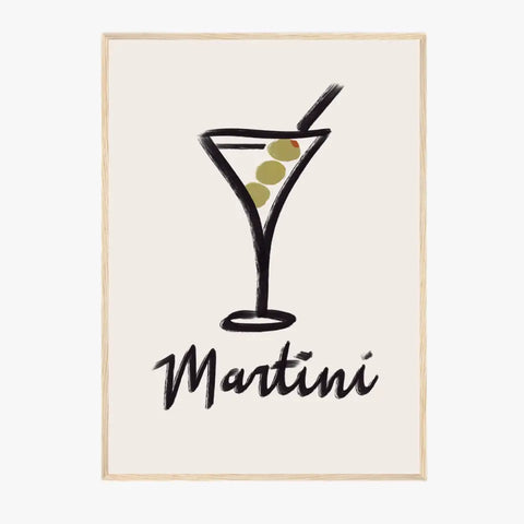 Affiche Et Tableau Minimaliste Apéritif Martini