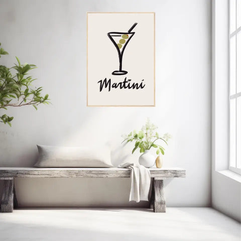 Affiche Et Tableau Minimaliste Apéritif Martini