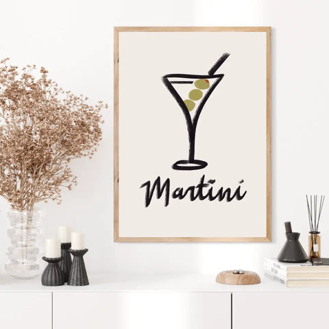 Affiche Et Tableau Minimaliste Apéritif Martini