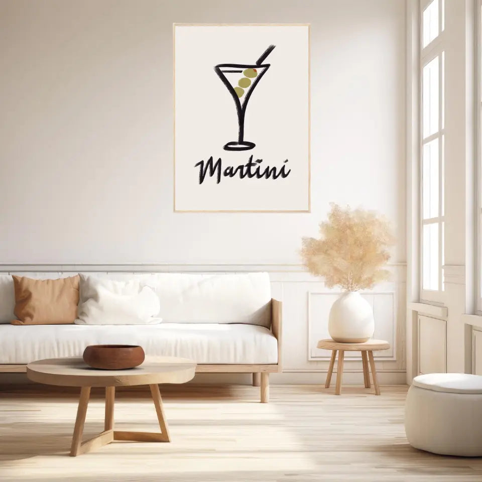 Affiche Et Tableau Minimaliste Apéritif Martini