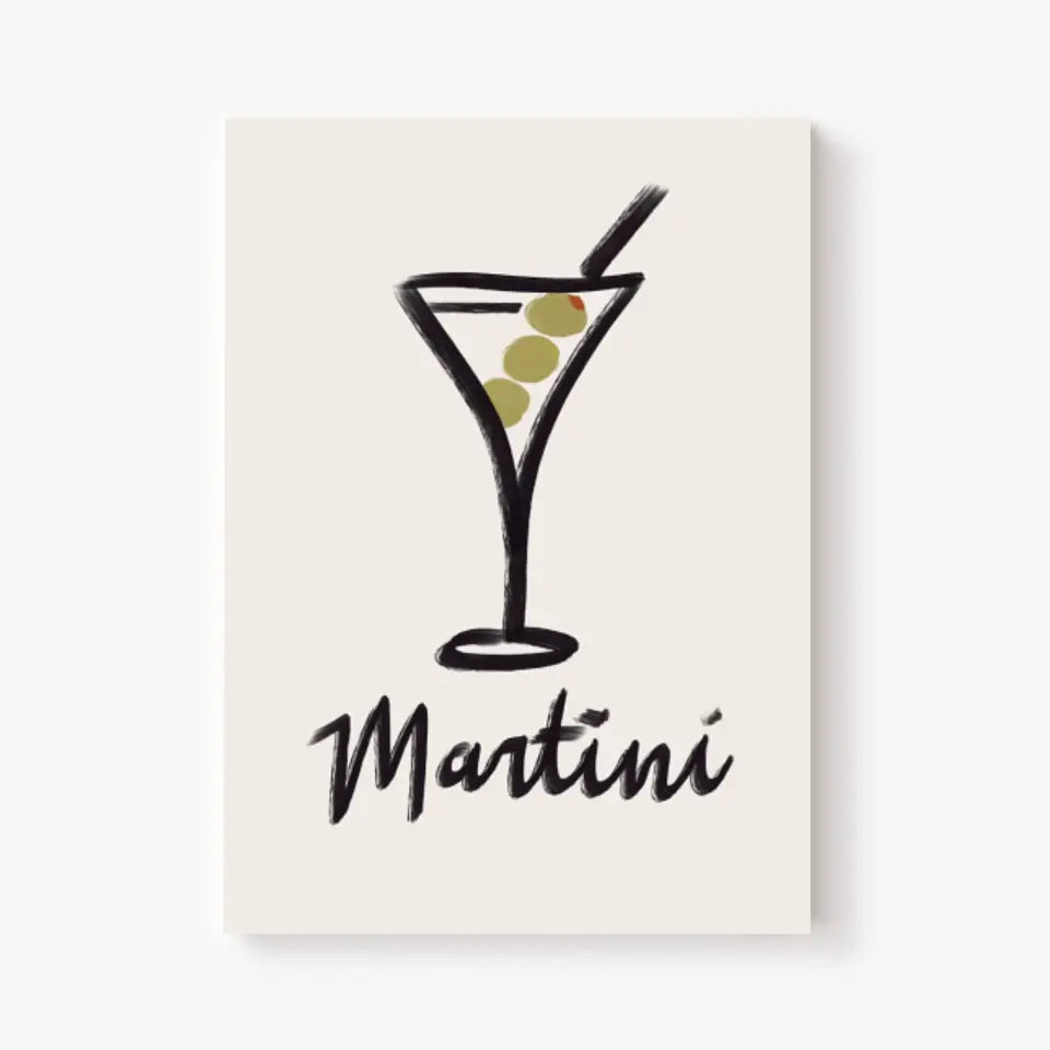 Affiche Et Tableau Minimaliste Apéritif Martini