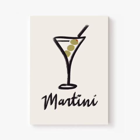 Affiche Et Tableau Minimaliste Apéritif Martini