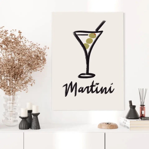 Affiche Et Tableau Minimaliste Apéritif Martini