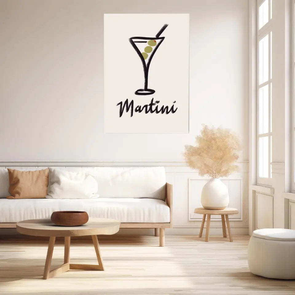 Affiche Et Tableau Minimaliste Apéritif Martini