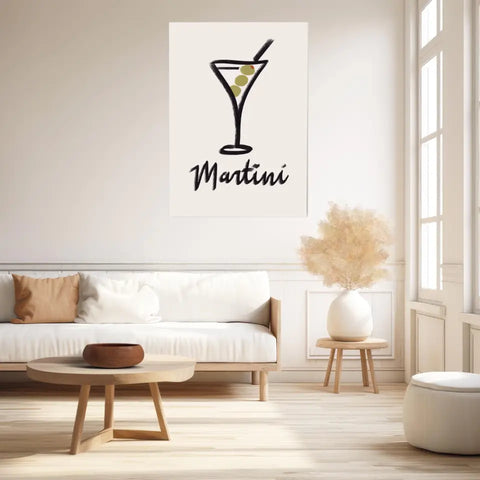 Affiche Et Tableau Minimaliste Apéritif Martini