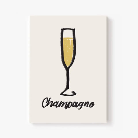 Affiche Et Tableau Minimaliste Flute De Champagne