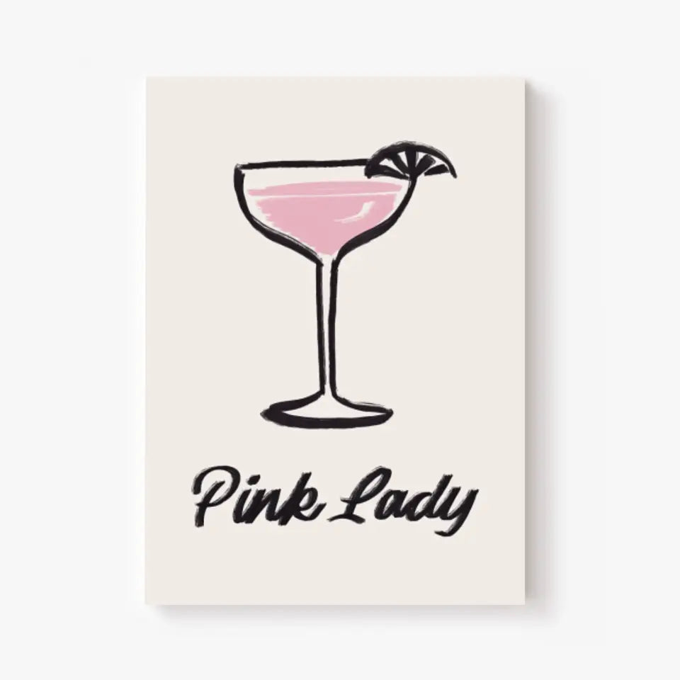 Affiche Et Tableau Minimaliste Cocktail Pink Lady