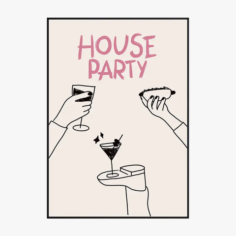 Affiche Et Tableau Minimaliste House Party