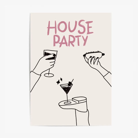 Affiche Et Tableau Minimaliste House Party