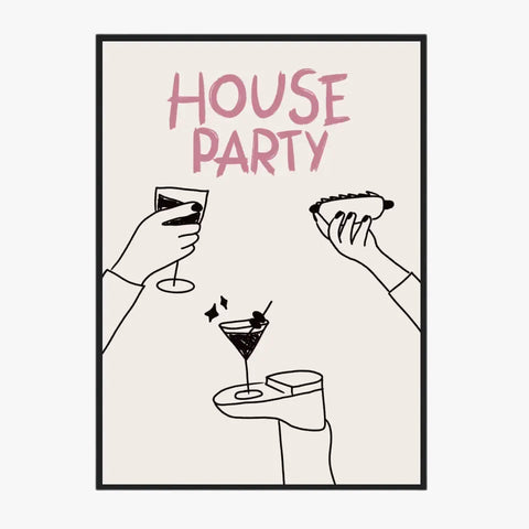 Affiche Et Tableau Minimaliste House Party