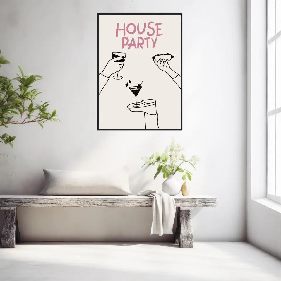 Affiche Et Tableau Minimaliste House Party