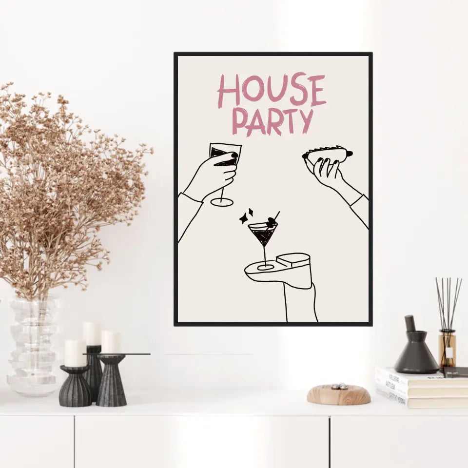 Affiche Et Tableau Minimaliste House Party