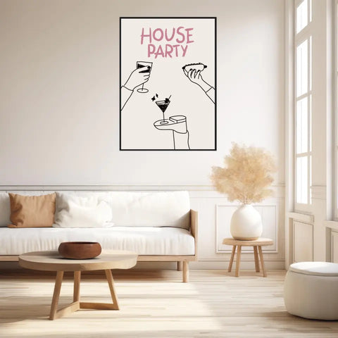 Affiche Et Tableau Minimaliste House Party