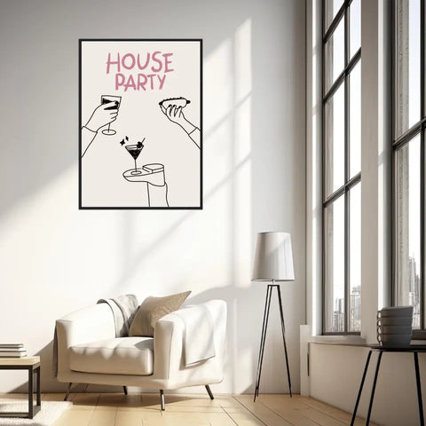 Affiche Et Tableau Minimaliste House Party