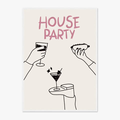 Affiche Et Tableau Minimaliste House Party