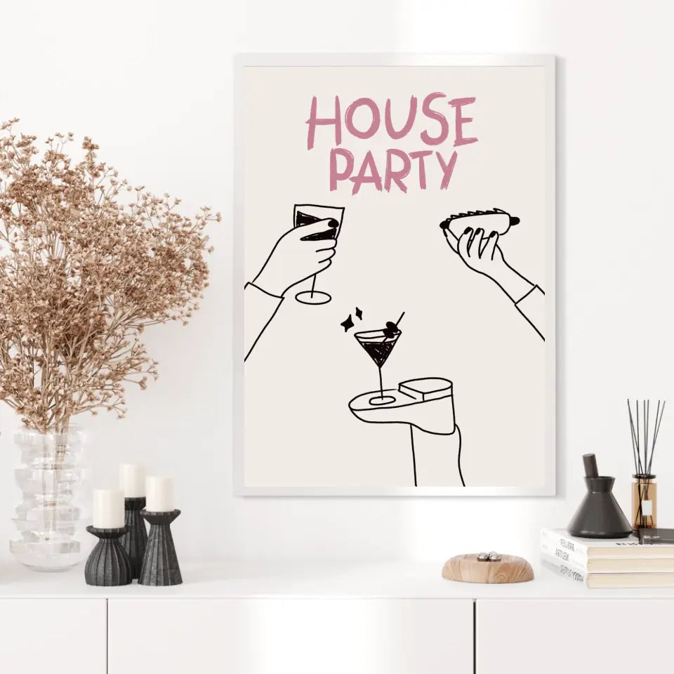 Affiche Et Tableau Minimaliste House Party