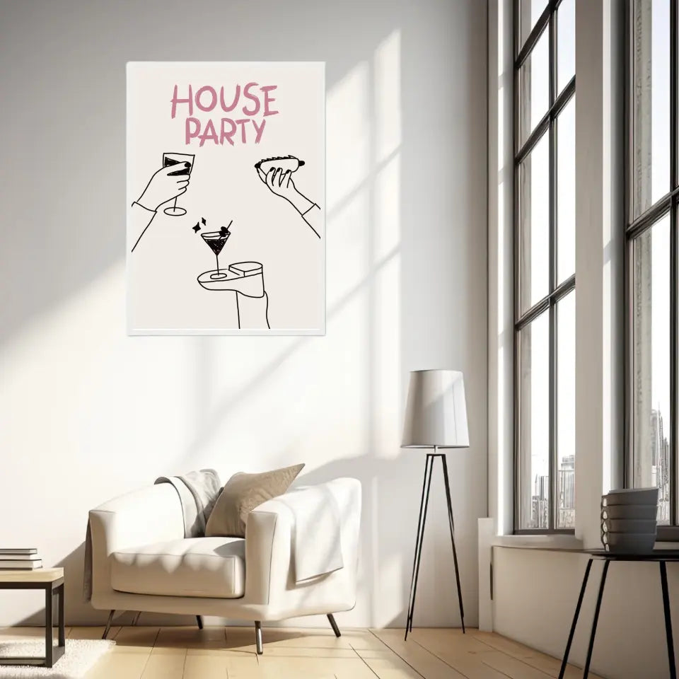 Affiche Et Tableau Minimaliste House Party