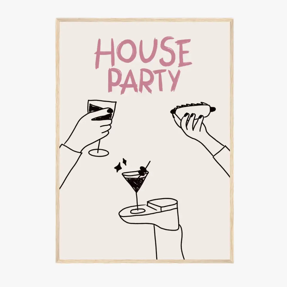 Affiche Et Tableau Minimaliste House Party