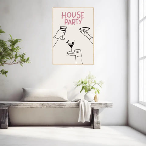 Affiche Et Tableau Minimaliste House Party