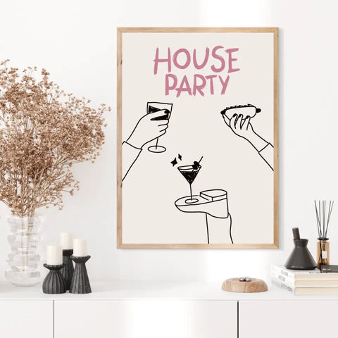 Affiche Et Tableau Minimaliste House Party