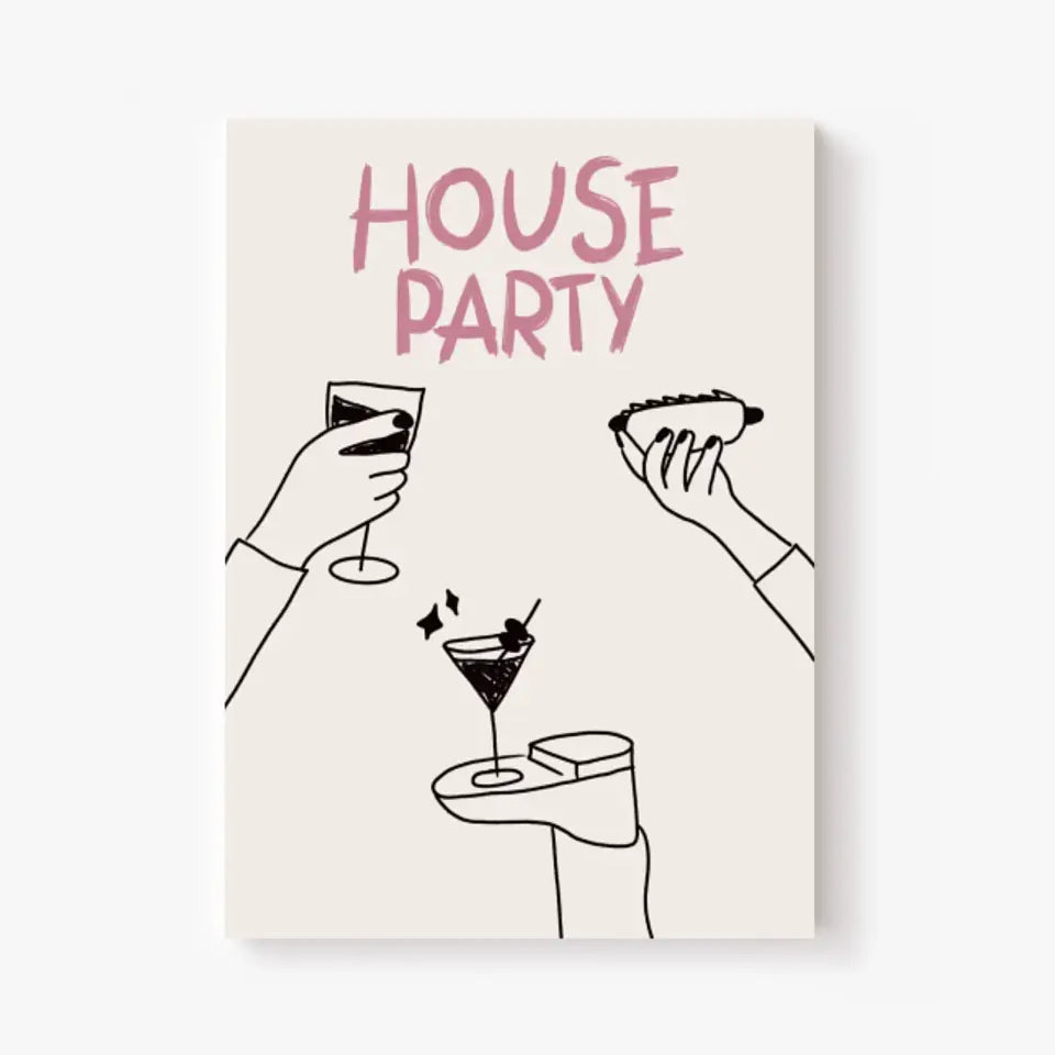 Affiche Et Tableau Minimaliste House Party