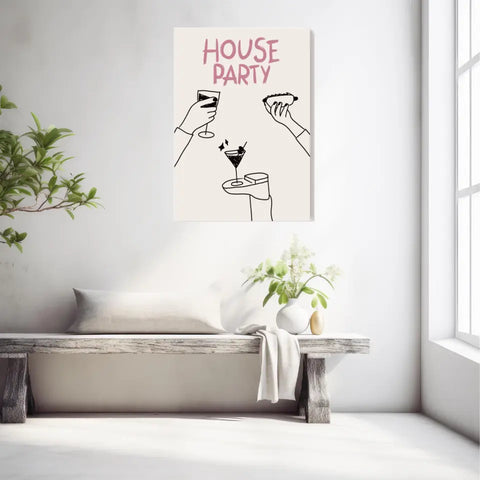 Affiche Et Tableau Minimaliste House Party