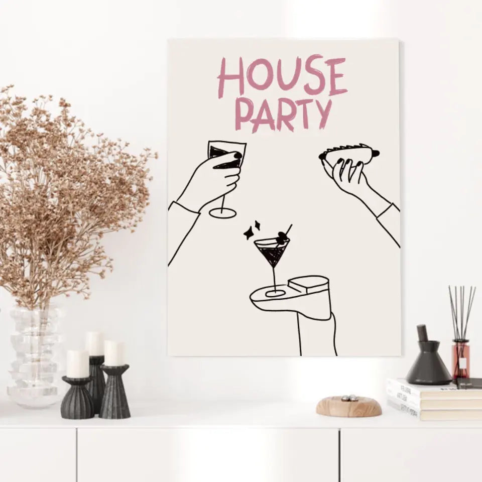 Affiche Et Tableau Minimaliste House Party