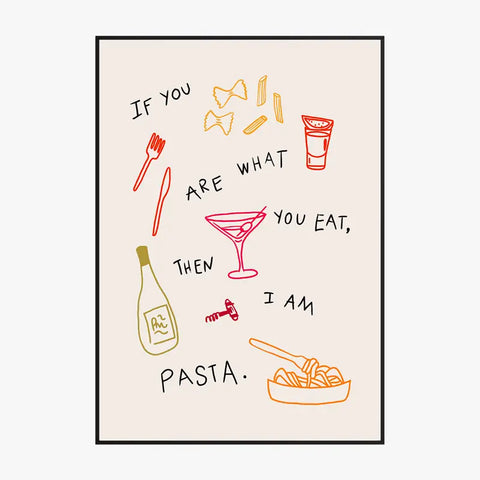 Affiche Et Tableau Minimaliste I Am Pasta