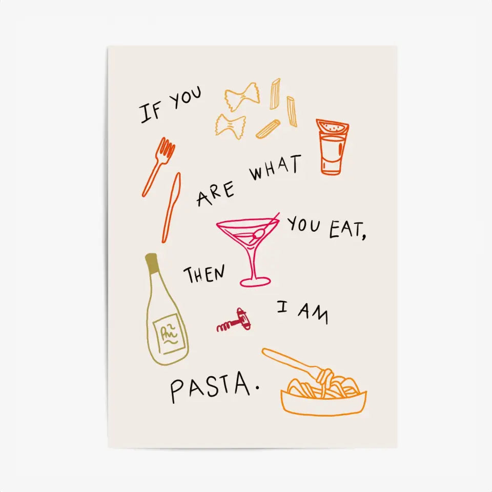 Affiche Et Tableau Minimaliste I Am Pasta