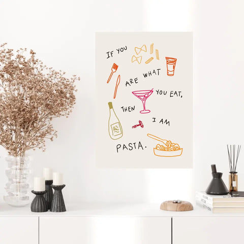 Affiche Et Tableau Minimaliste I Am Pasta