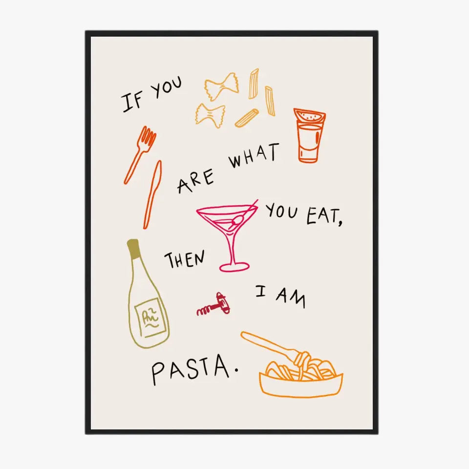 Affiche Et Tableau Minimaliste I Am Pasta