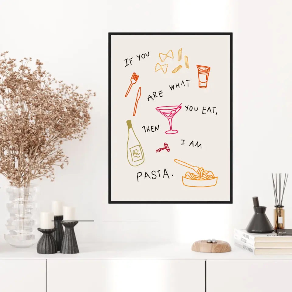 Affiche Et Tableau Minimaliste I Am Pasta